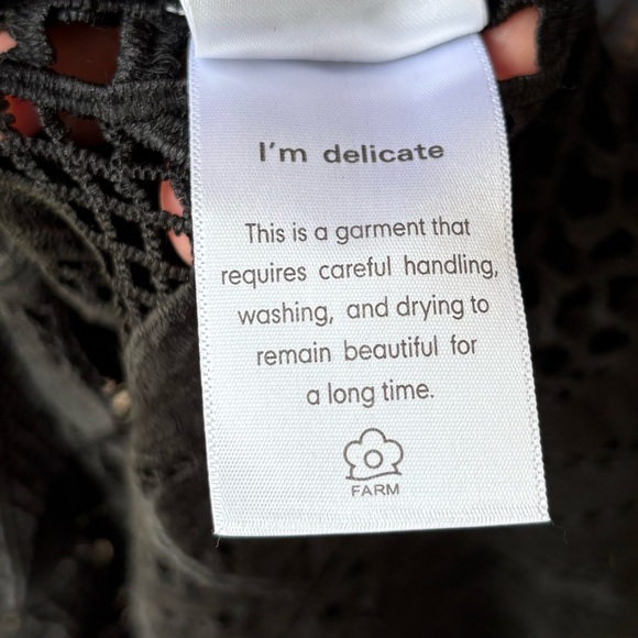 FARM Rio Nature Guipure Midi Dress in Black Size Small New with Tags! - Picture 14 of 16